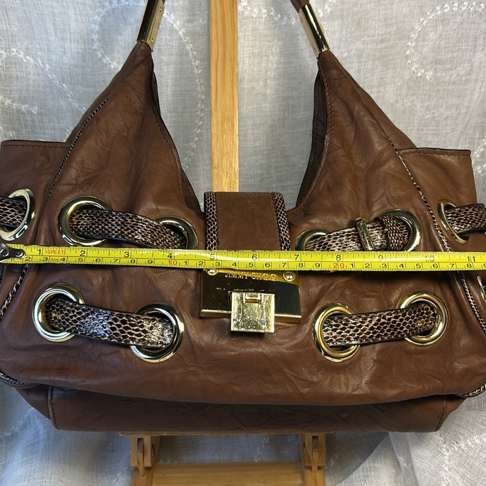 Jimmy Choo buttery soft glove leather with snake strap - Picture 6 of 16